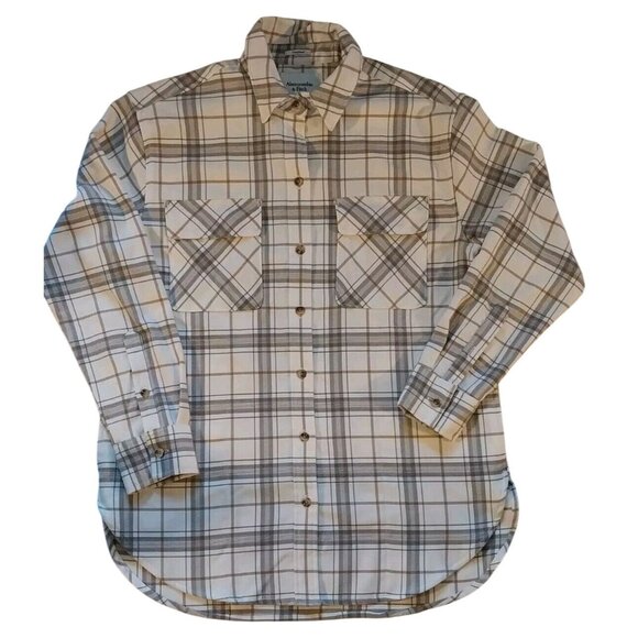 Abercrombie & Fitch Woman's Oversized Plaid Button-Up Shirt XS Classic - Picture 1 of 6
